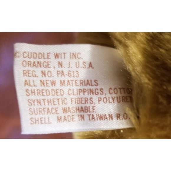 Rare Vintage 21" Carnival Style Cuddle Wit Brown Stuffed Bear Plush Toy - Picture 10 of 10